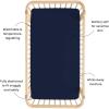imageKyte Baby Soft Crib Sheet  Standard Fitted Crib Sheet Made with Rayon from Bamboo UltraGentle and Breathable Very Hungry CaterpillarNavy