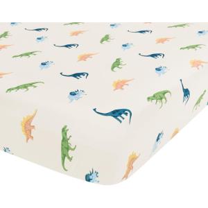 imageKyte Baby Soft Crib Sheet  Standard Fitted Crib Sheet Made with Rayon from Bamboo UltraGentle and Breathable Very Hungry CaterpillarEcru Roar