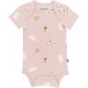 imageKYTE BABY Short Sleeve Unisex Baby Bodysuits Rayon Made From Bamboo MaterialBlush Rabbit