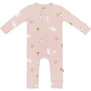 imageKYTE BABY Unisex Rayon Made From Bamboo Zippered Rompers 024 MonthsBlush Rabbit