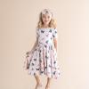 imageKYTE BABY Toddler Girls Twirl Dress  Ultra Soft Rayon Made from BambooBlush Butterfly