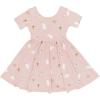 imageKYTE BABY Toddler Girls Twirl Dress  Ultra Soft Rayon Made from BambooBlush Rabbit