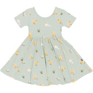 imageKYTE BABY Toddler Girls Twirl Dress  Ultra Soft Rayon Made from BambooAloe Chick