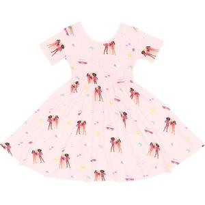 imageKYTE BABY Toddler Girls Twirl Dress  Ultra Soft Rayon Made from BambooBarbie Beach