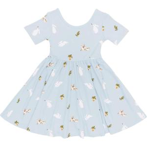 imageKYTE BABY Toddler Girls Twirl Dress  Ultra Soft Rayon Made from BambooIce Rabbit