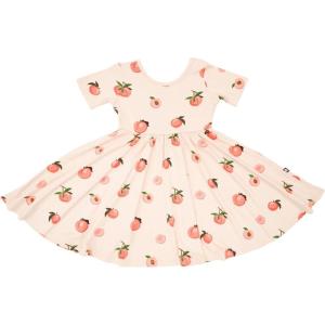 imageKYTE BABY Toddler Girls Twirl Dress  Ultra Soft Rayon Made from BambooPeach