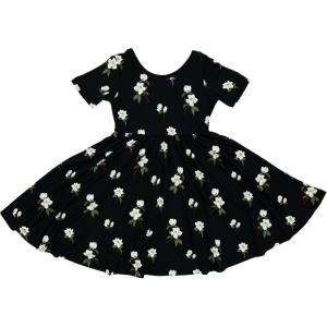 imageKYTE BABY Toddler Girls Twirl Dress  Ultra Soft Rayon Made from BambooSmall Midnight Magnolia