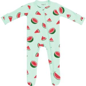 imageKYTE BABY Unisex Zipper Closure Footies Rayon Made From Bamboo 024 MonthsWatermelon
