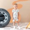 imageKYTE BABY Short Sleeve Toddler Pajama Set 97 Rayon made from Bamboo 3 SpandexFast and Fierce