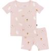 imageKYTE BABY Short Sleeve Toddler Pajama Set 97 Rayon made from Bamboo 3 SpandexBlush Rabbit