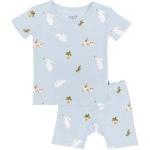 imageKYTE BABY Short Sleeve Toddler Pajama Set 97 Rayon made from Bamboo 3 SpandexIce Rabbit
