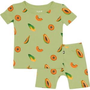 imageKYTE BABY Short Sleeve Toddler Pajama Set 97 Rayon made from Bamboo 3 SpandexPapaya