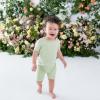 imageKYTE BABY Short Sleeve Toddler Pajama Set 97 Rayon made from Bamboo 3 SpandexPistachio
